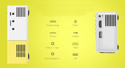 YG300 LED Projector 600 lumen 320x240 Pixels YG-300 HDMI USB Mini Projector Home Media Player - Image 2